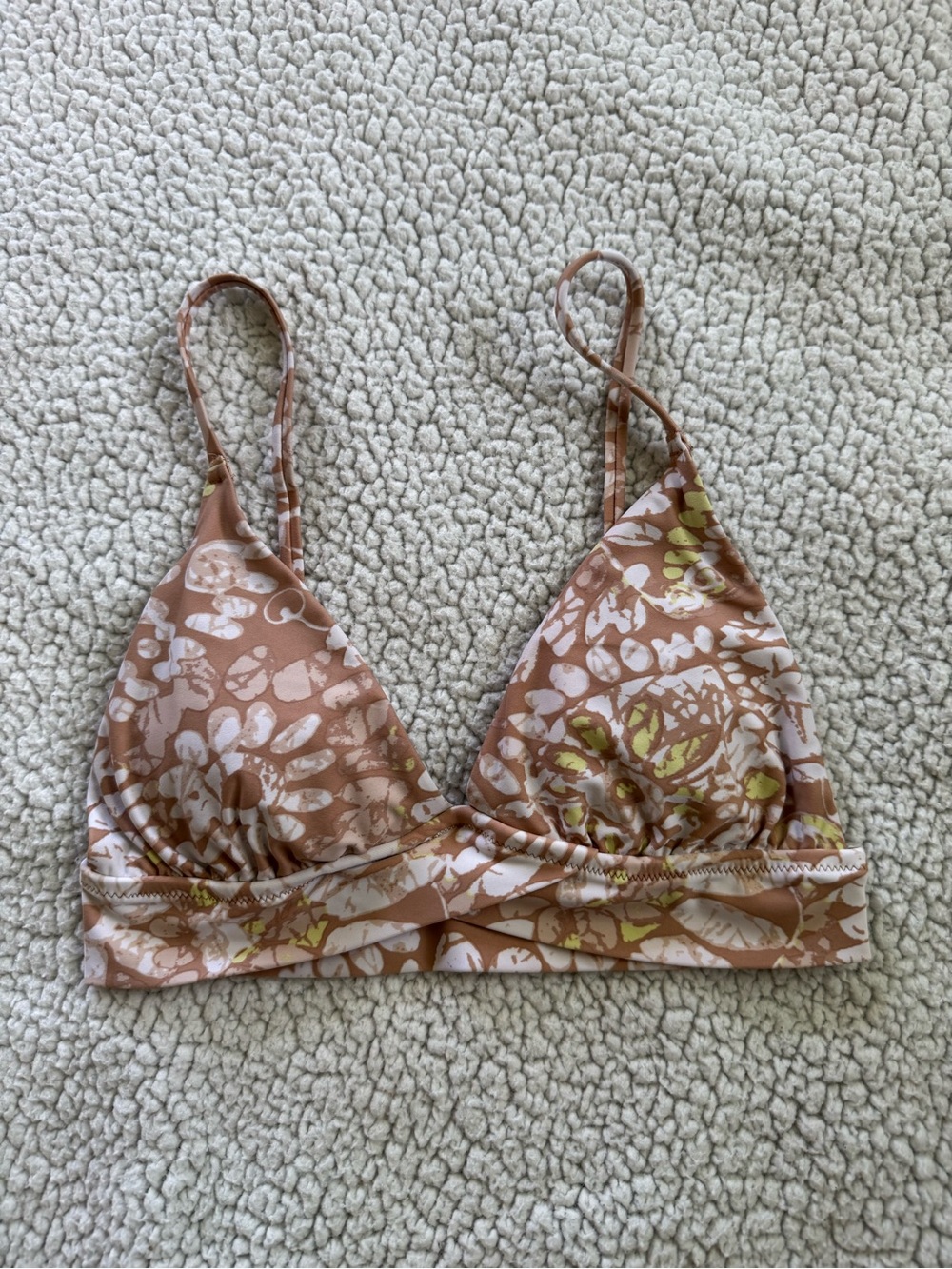 Aerie Floral Triangle Bikini Top